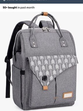Leke baby Diaper Stroller bag Back Pack Gray Chevron